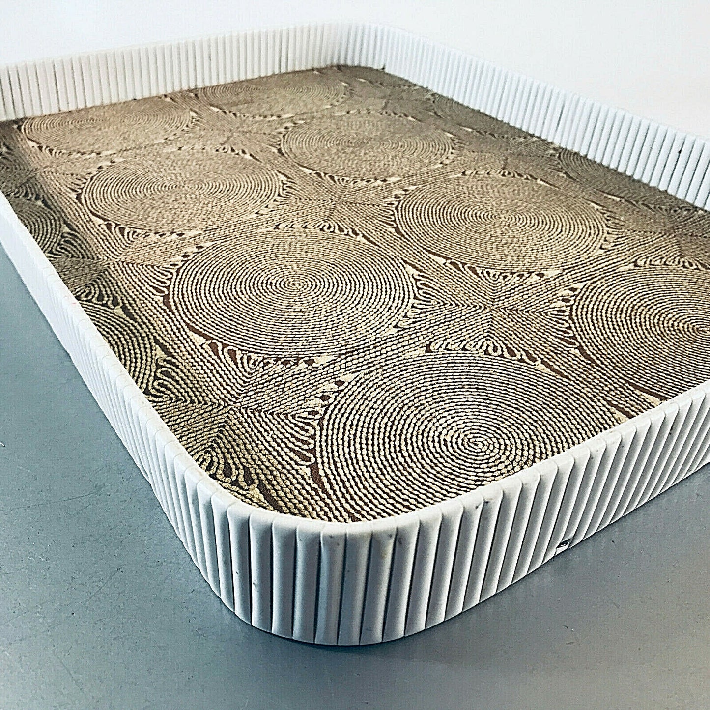 MID CENTURY 50er 60er Tablett  42 x 30 cm mit Muster Kunststoff 70er