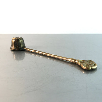 Kerzenlöscher Messing Kopf Glocke 17 cm Dochtlöscher Vintage 60er 