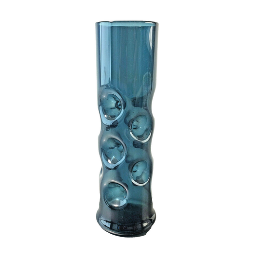 Vase Turmalin grün 13,5 cm 50er 60er MID CENTURY Vase Glas 