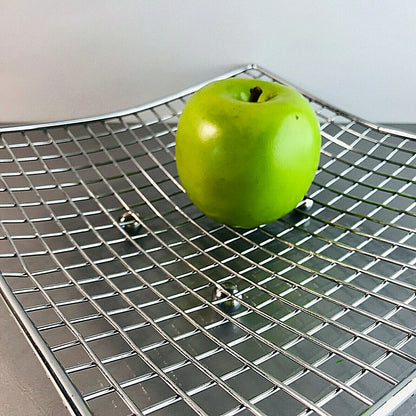 Schale Obstschale Ablage Obstkorb 25 x 25 cm Edelstahl eckig Kugelfüße