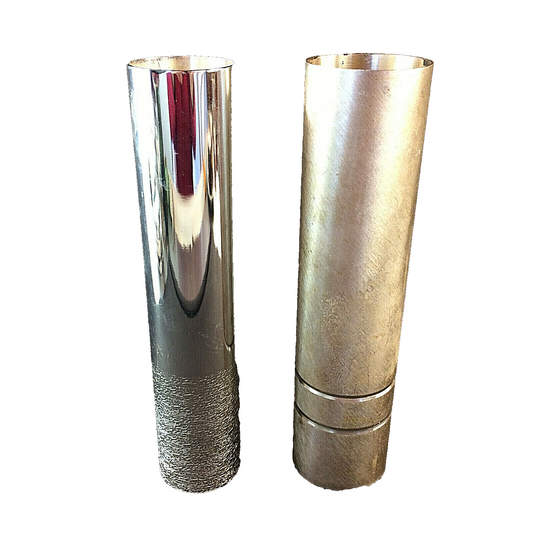 BSF Vase MID CENTURY versilbert 20,2 cm Silberauflage 60er 2er Set Vasen
