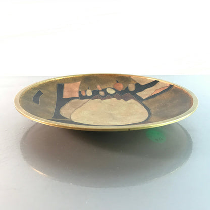 Käthe RUCKENBROD (sig.) Teller Matt Emaille 50er MID CENTURY Mattemaille