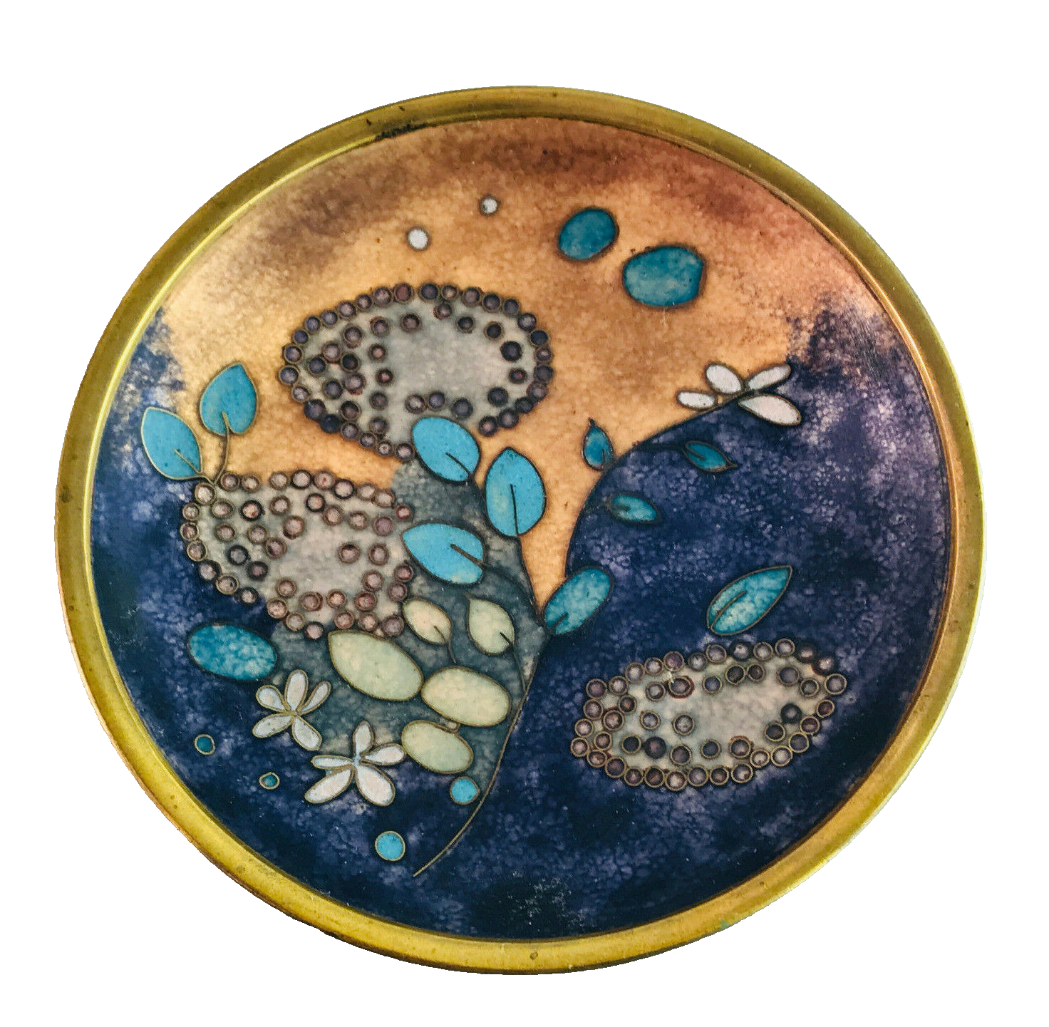 Käthe RUCKENBROD (sig.) Teller Matt Emaille 50er MID CENTURY Mattemaille