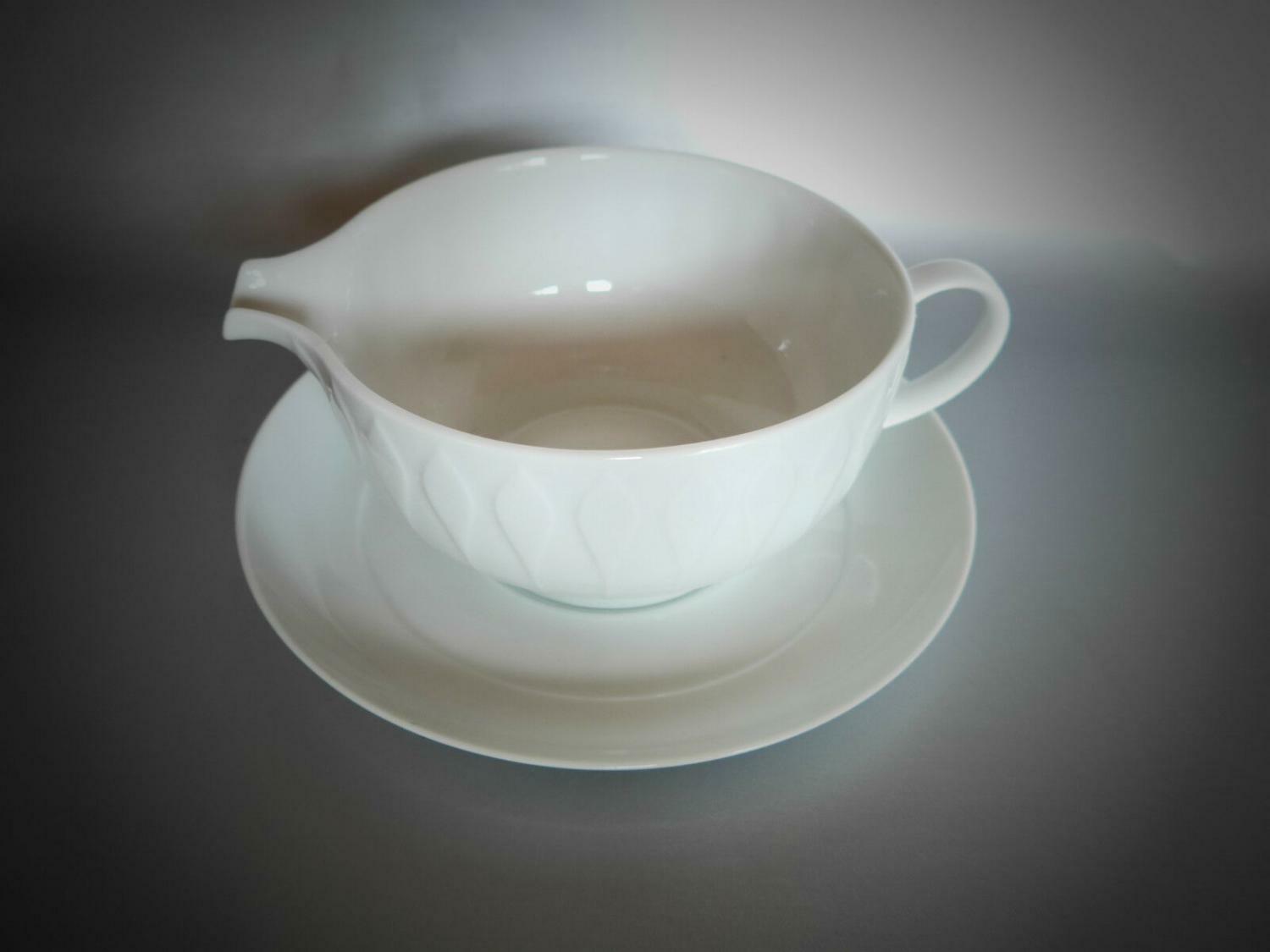 Rosenthal THOMAS Porzellan LANZETTE weiß Sauciere Kännchen 70er 