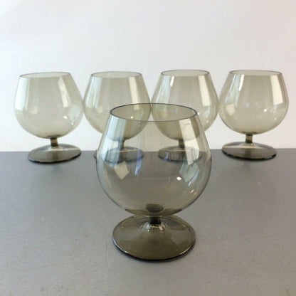 5 x Cognacgläser 50er Brandweingläser Gläser Likörgläser 8,2 cm Rauchglas
