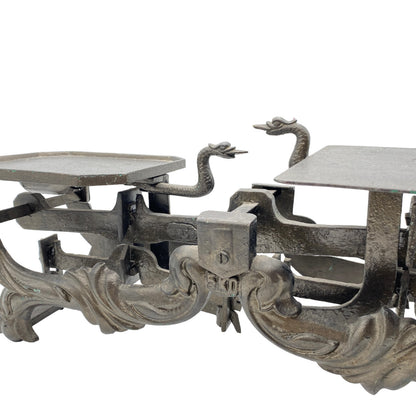 Vintage WAAGE Haushaltswaage Küchenwaage bis 5kg Eisen Messing  Tafelwaage