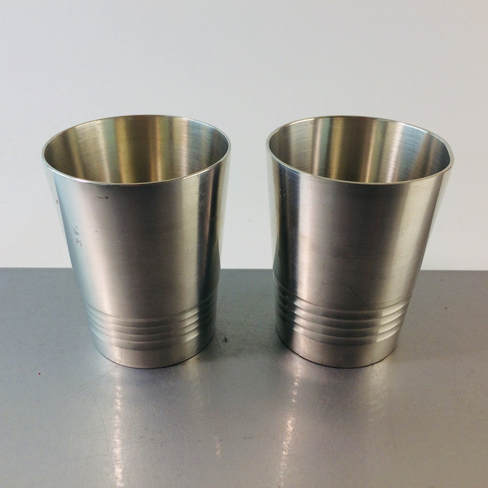 Zinn Becher 2er Set 8,2 cm Trinkbecher