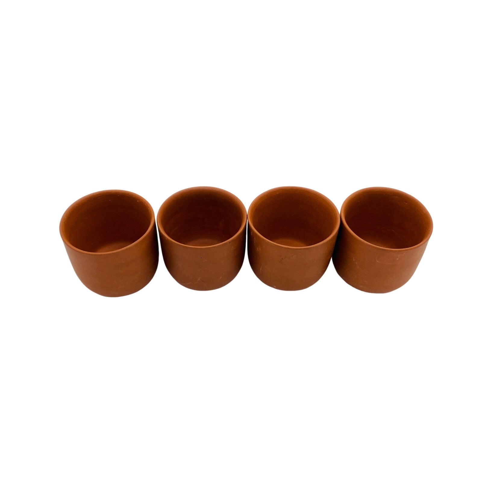 Vintage Keramik Teeschalen 5,8 cm TONKERAMIK für Zeremonie 4 er Set Tassen