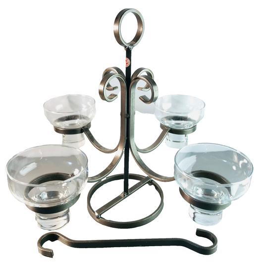 LUMEDA Kerzenhalter Danish Iron Eisen Halter Adventskranz  50er 60er G