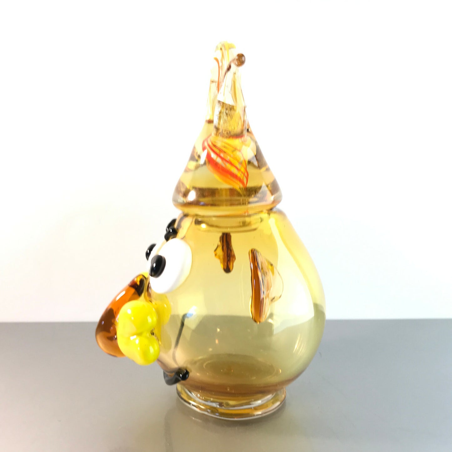 Murano Arte Bonboniere Glasdose Clown Harlekin Dose Deckeldose 60er 70er
