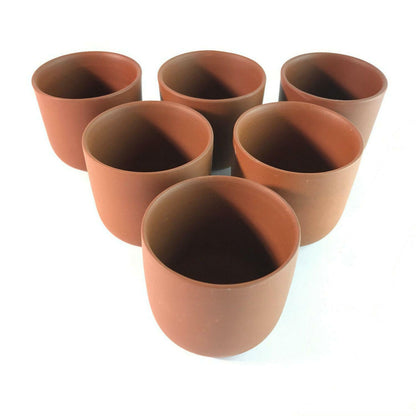 Teeschalen 5,8 cm für Teeservice TONKERAMIK für Zeremonie 6er Set Tassen