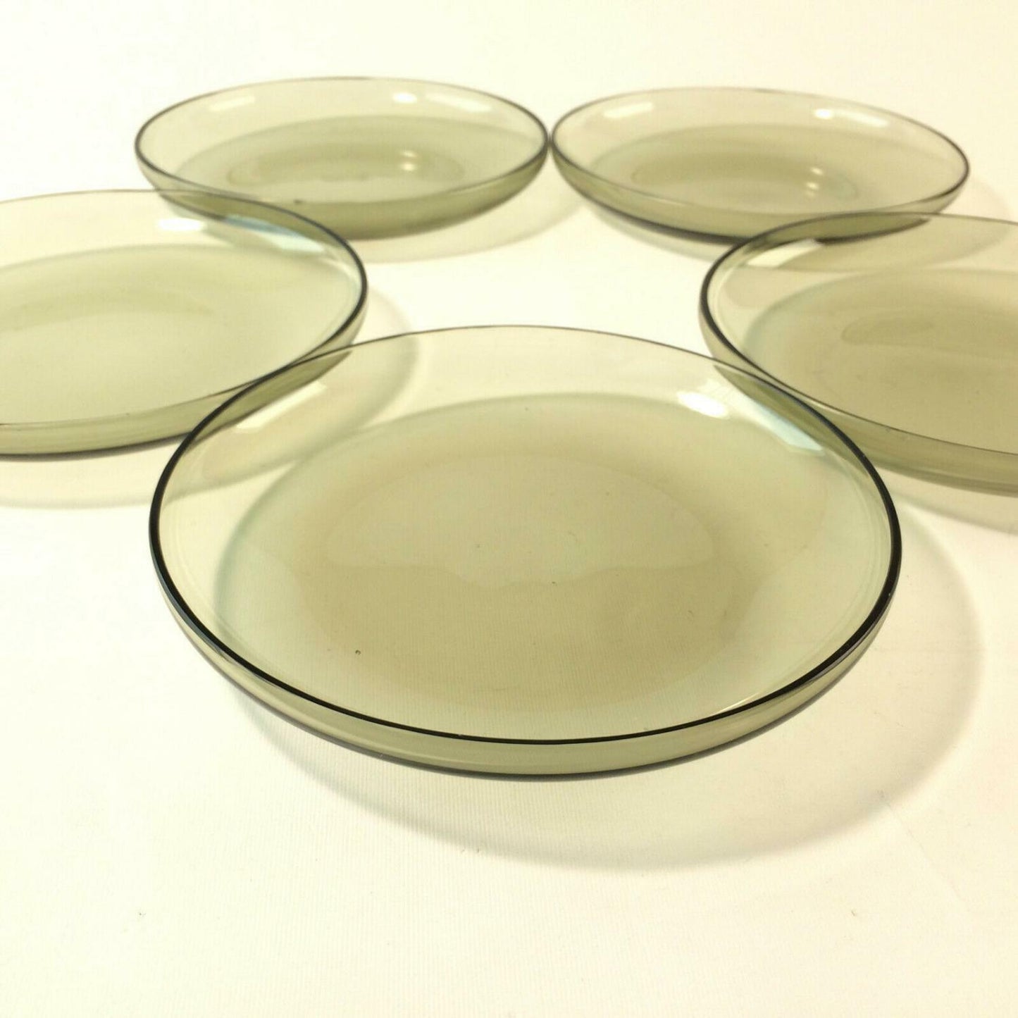 RAUCHGLAS 50er 60er Schüssel Schälchen Schale Set MID CENTURY 16,4 cm 5x