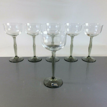 Bohemia Likörglas Likörgläser Likörschalen Glas 14cm 60er 70er Rauchglas 