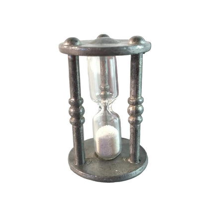 Sanduhr Eieruhr 70er 60er 5 cm ca 4 Sekunden mini Zinn