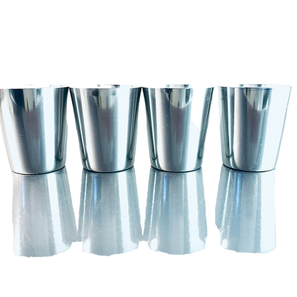 Vintage Becher Alu 50er 60er MID CENTURY 7 cm 4er Set
