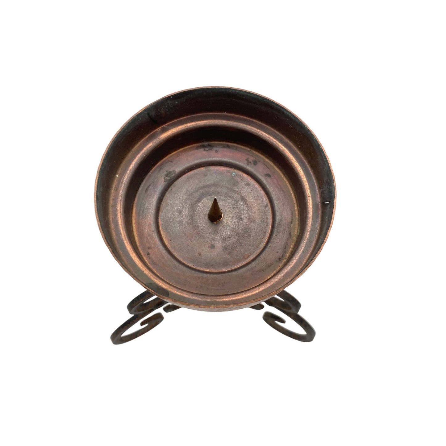 Kerzenhalter Windlicht Kupfer H 22cm Kerzenständer f. Stumpenkerzen 70er D 10 cm