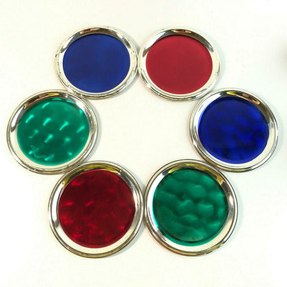 Vintage versilbert 6 er Set 10,5 cm 60er 50er Silber Untersetzer Teller