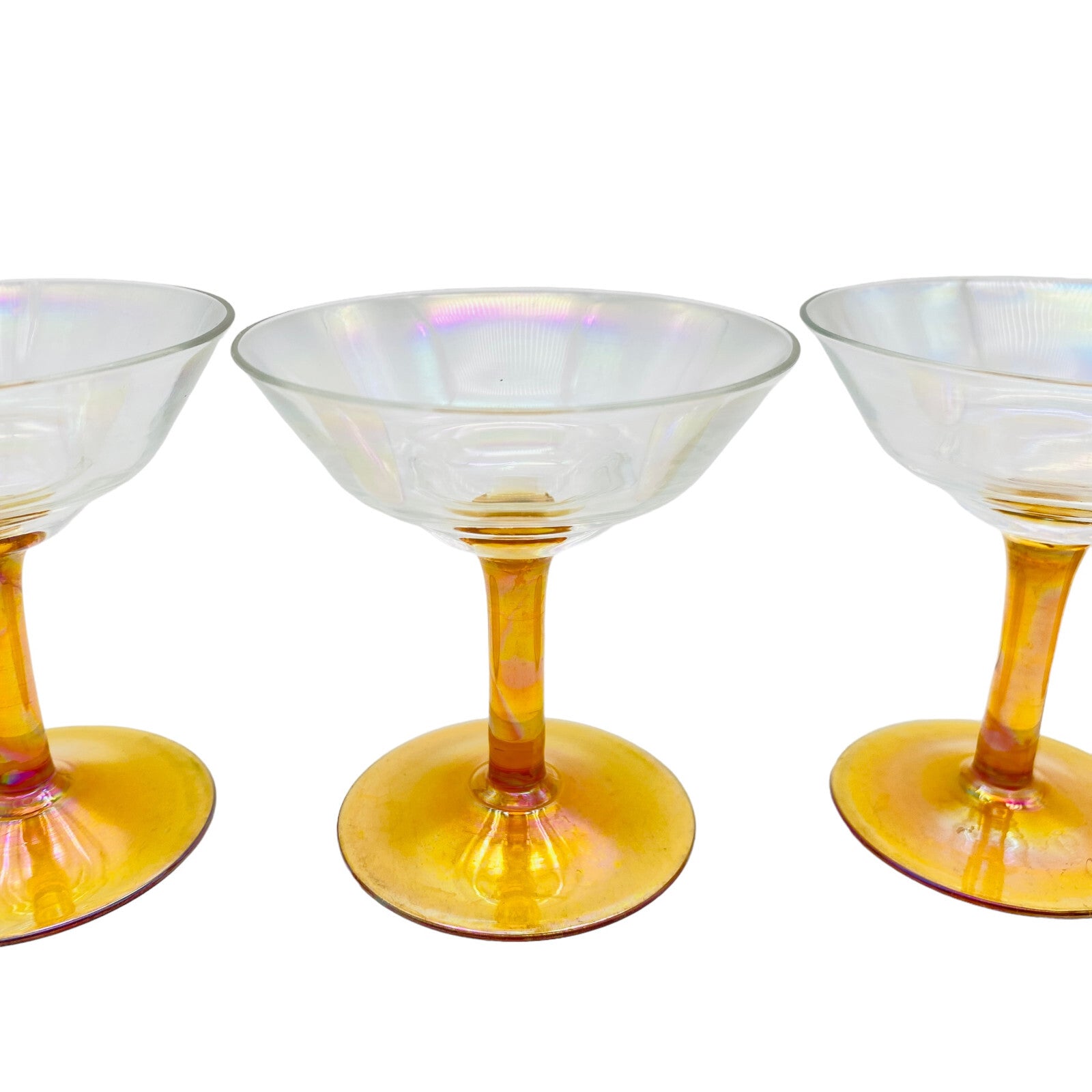 Vintage Bernstein 8,2 cm Likörgläser Gläser Likörschalen Glas 4 er Set gelb