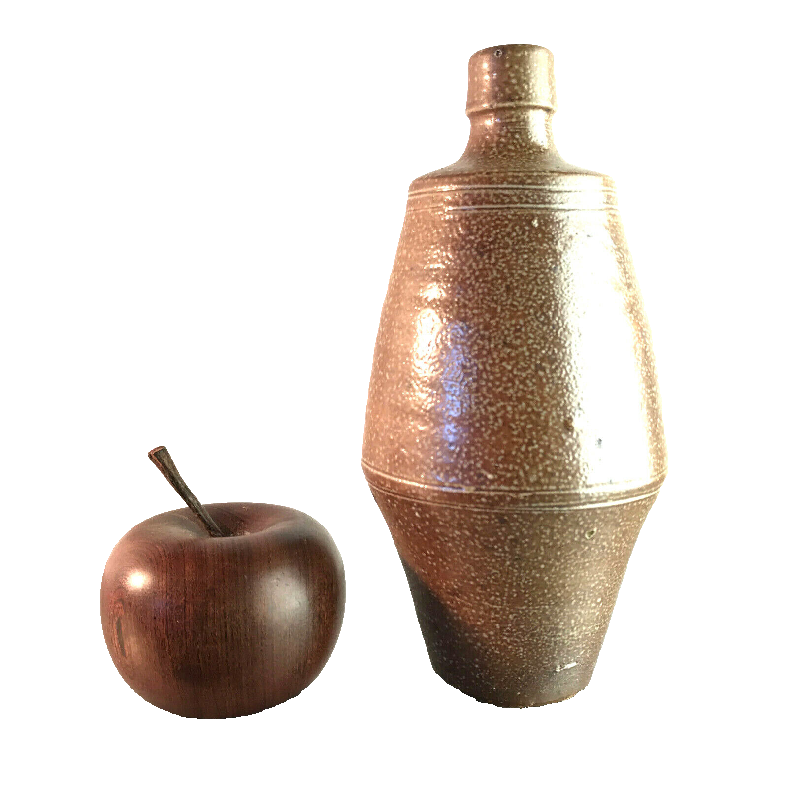 VINTAGE Vase braun 50er 60er 21 cm  MID CENTURY Keramik 