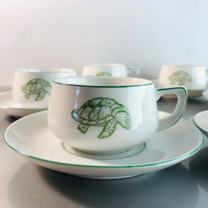 Rosenthal Espressotassen Suppentassen 6er Set Schildkröte grün Tassen
