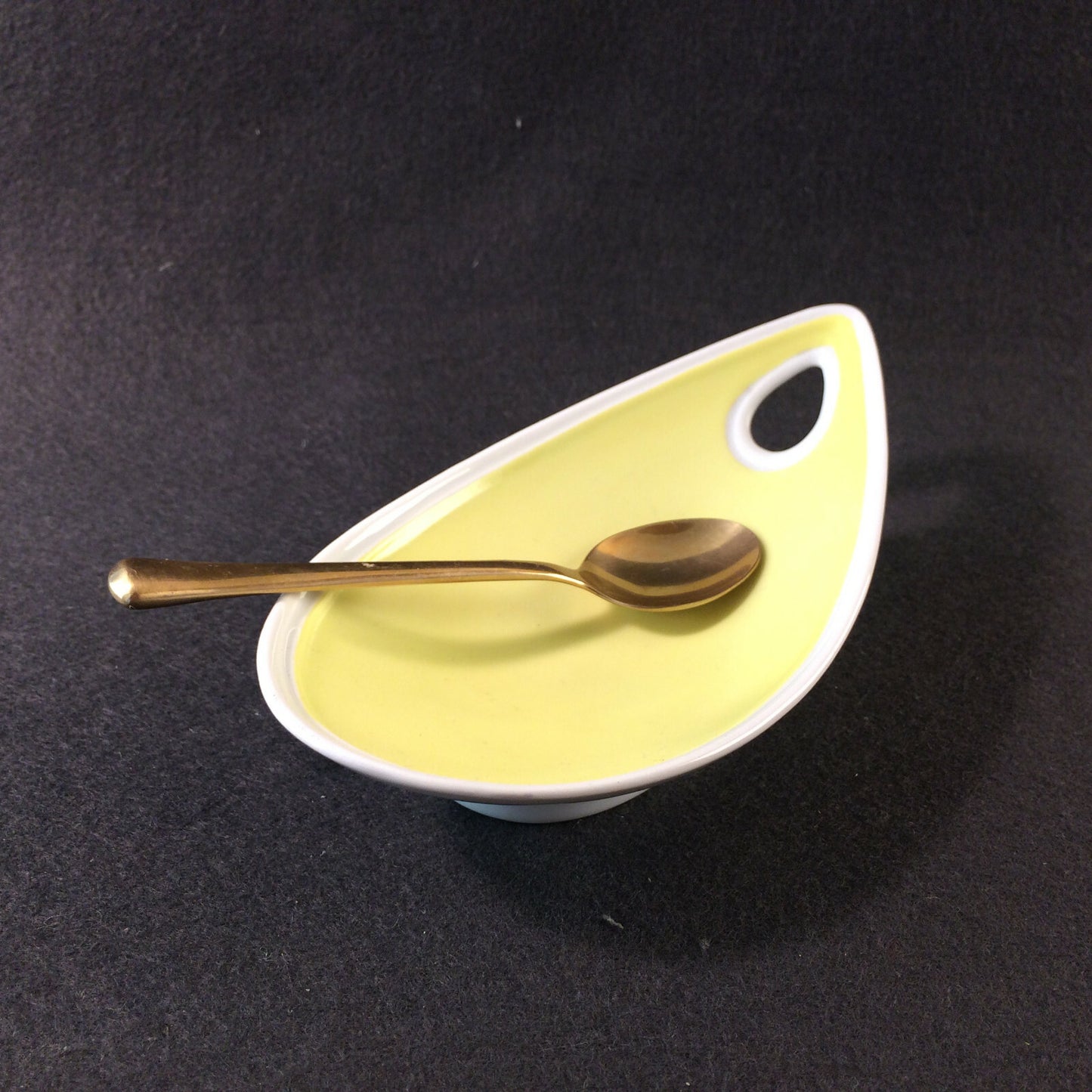 ALKA Porzellan Schale Schälchen 14,8 cm Messing 50er 60er MID CENTURY 