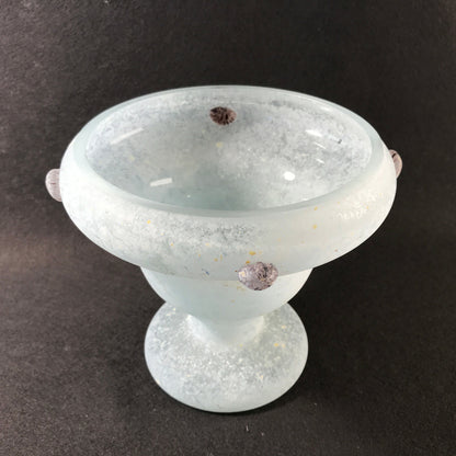 SCAVO Vintage Vase Noppen 14,7 cm 50er 60er MID CENTURY Glas Satinato