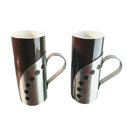 Schokoladengläser heiße Schokolade Kaba 2er Set braun 14,2 cm Porzellan