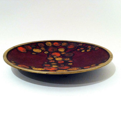 Käthe RUCKENBROD (sig.) Teller Emaille 50er 60er Stegemaille Cloisonne