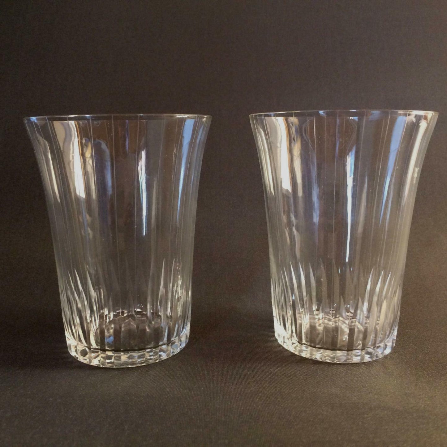 Wassergläser beschliffen 50er 60er Glas Gläser 10,2 cm