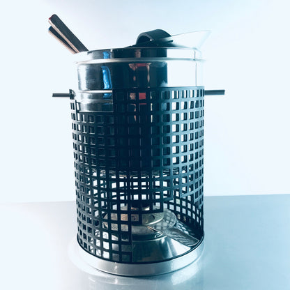 SPRING Swiss Fondue Topf Fonduetopf Stövchen Rechaud Edelstahl Gabeln