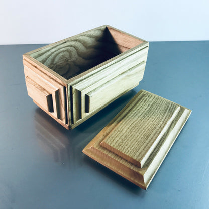 Schatulle Holz 60er 50er MID CENTURY Dose 17,5 x 11 x 9,5 cm