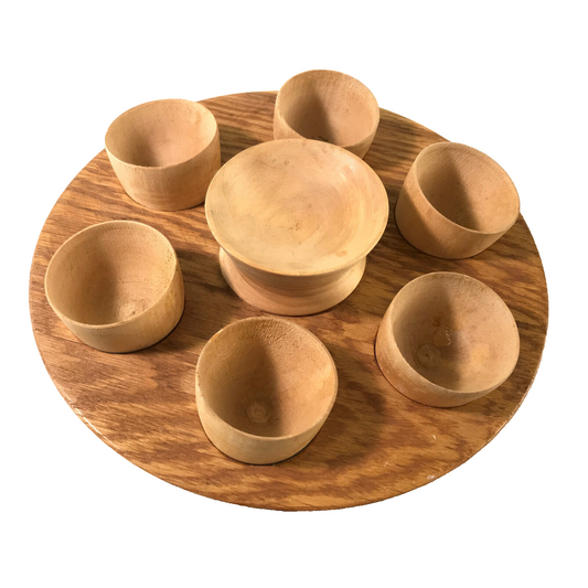 Dänner RÖHN Holz 60er 50er MID CENTURY Ständer mit Becher Schnapsbecher