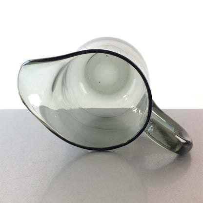 RAUCHGLAS Turmalin Glas Vase Kanne Karaffe VINTAGE 20,5 cm 60er 70er Kanne