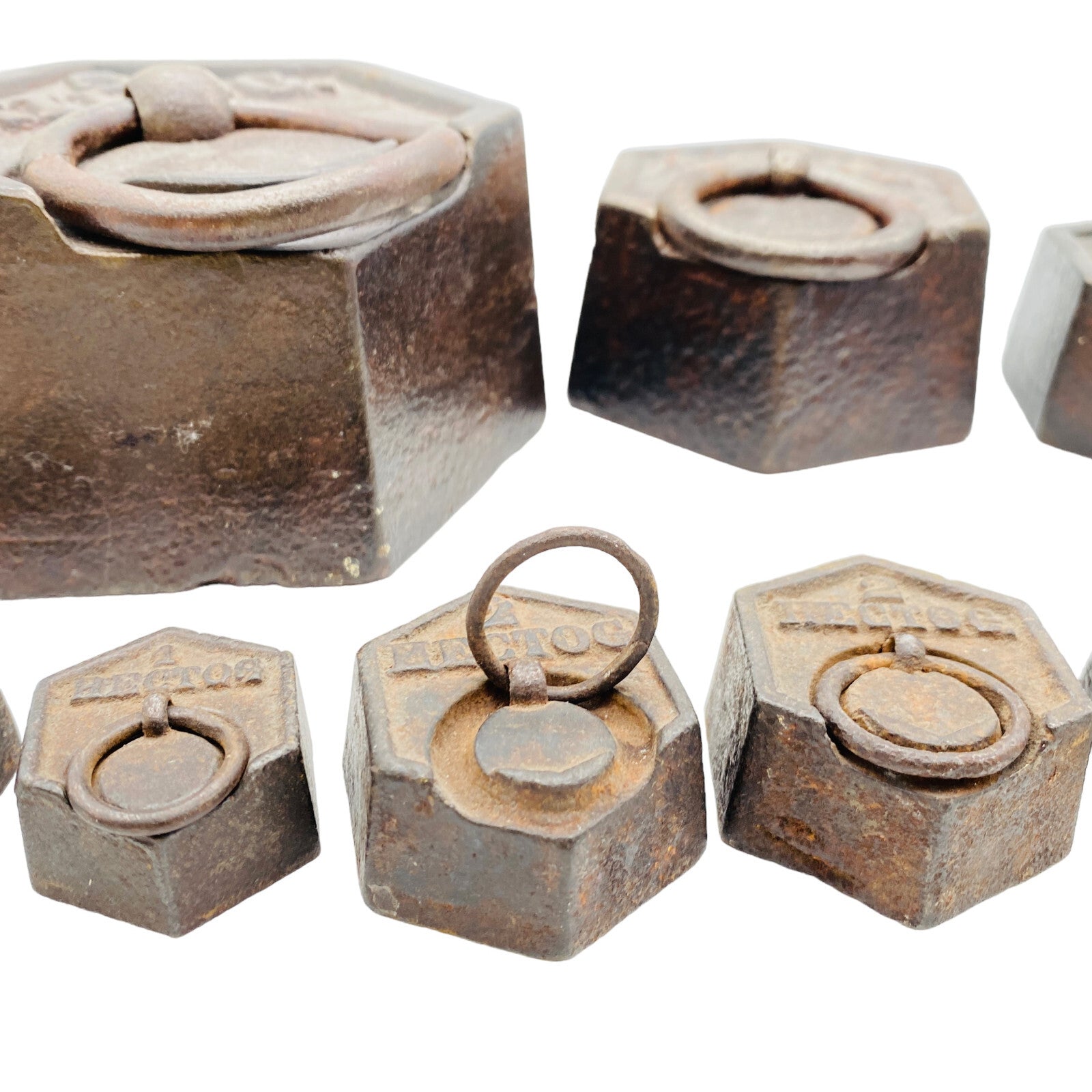 Alte Gewichte Waage Tafelwaage Kilo Kilog Hectog 5kg 1 Kg Kilo 0,5 kg 40er 50er