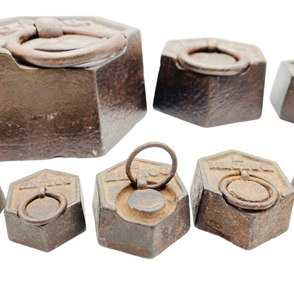 Alte Gewichte Waage Tafelwaage Kilo Kilog Hectog 5kg 1 Kg Kilo 0,5 kg 40er 50er