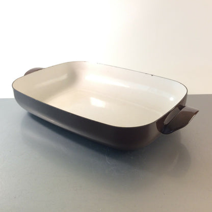 Emaille Form Backform Bratenform braun 23 x 33 cm H 5,5 cm Auflaufform