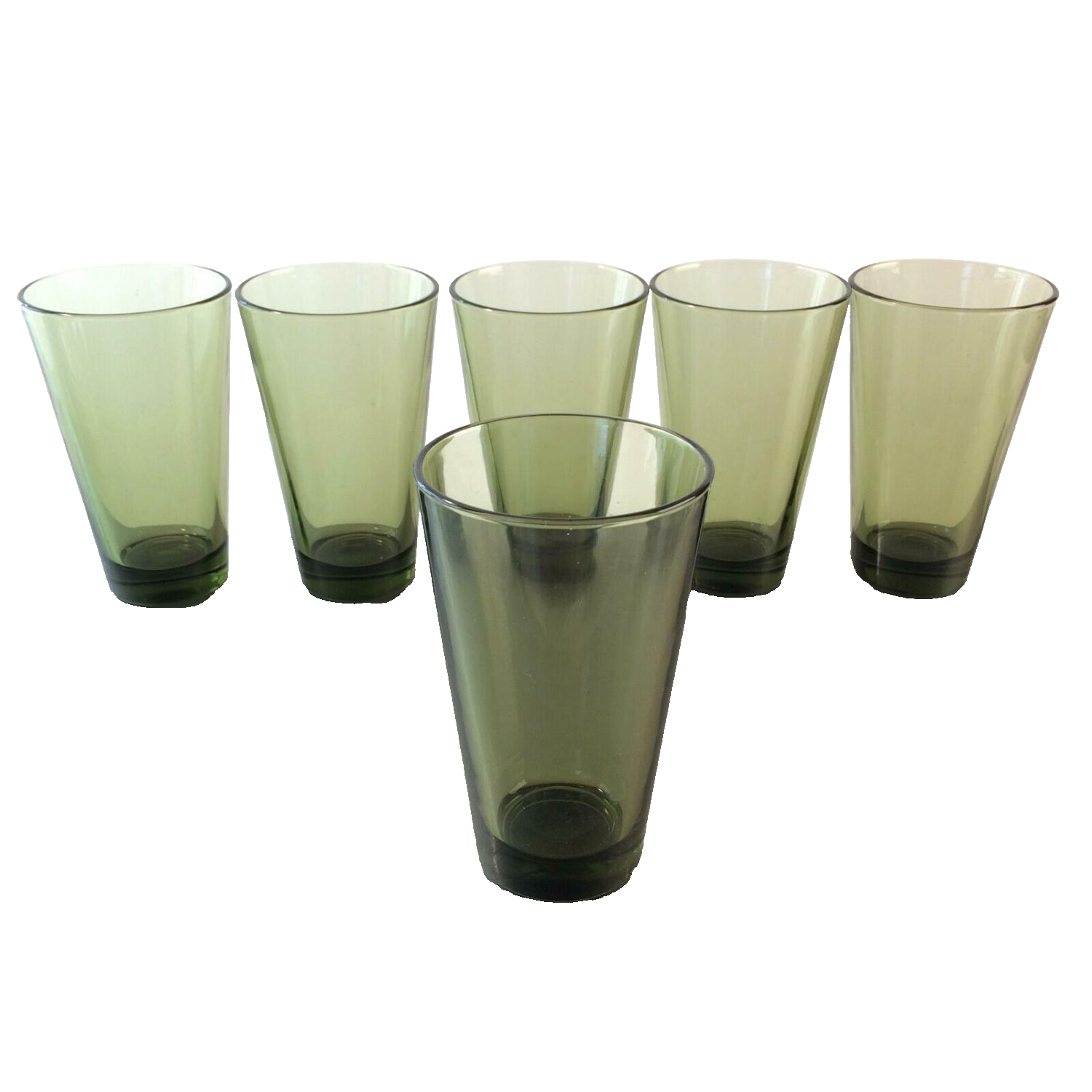 Wassergläser 6er SET  50er 60er Gläser 13 cm  Rauchglas VINTAGE Glas