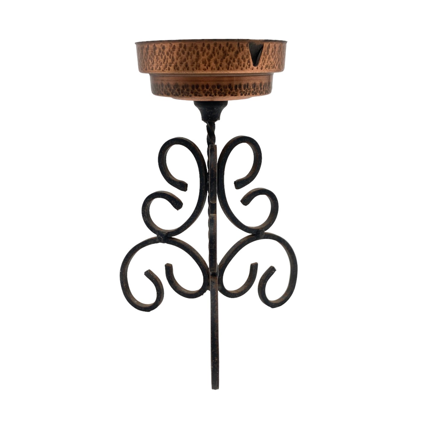 Kerzenhalter Windlicht Kupfer H 22cm Kerzenständer f. Stumpenkerzen 70er D 10 cm