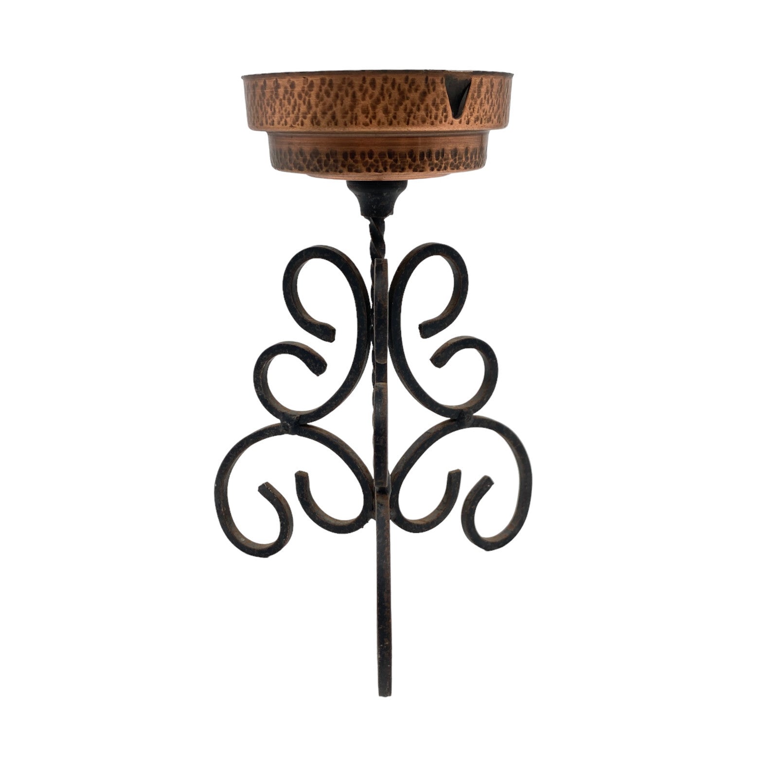 Kerzenhalter Windlicht Kupfer H 22cm Kerzenständer f. Stumpenkerzen 70er D 10 cm