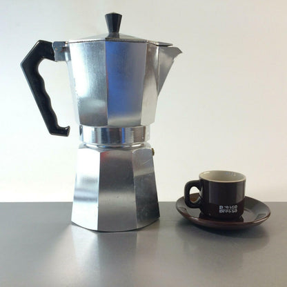 Espressokocher ALU 24 cm  Espressotasse Set