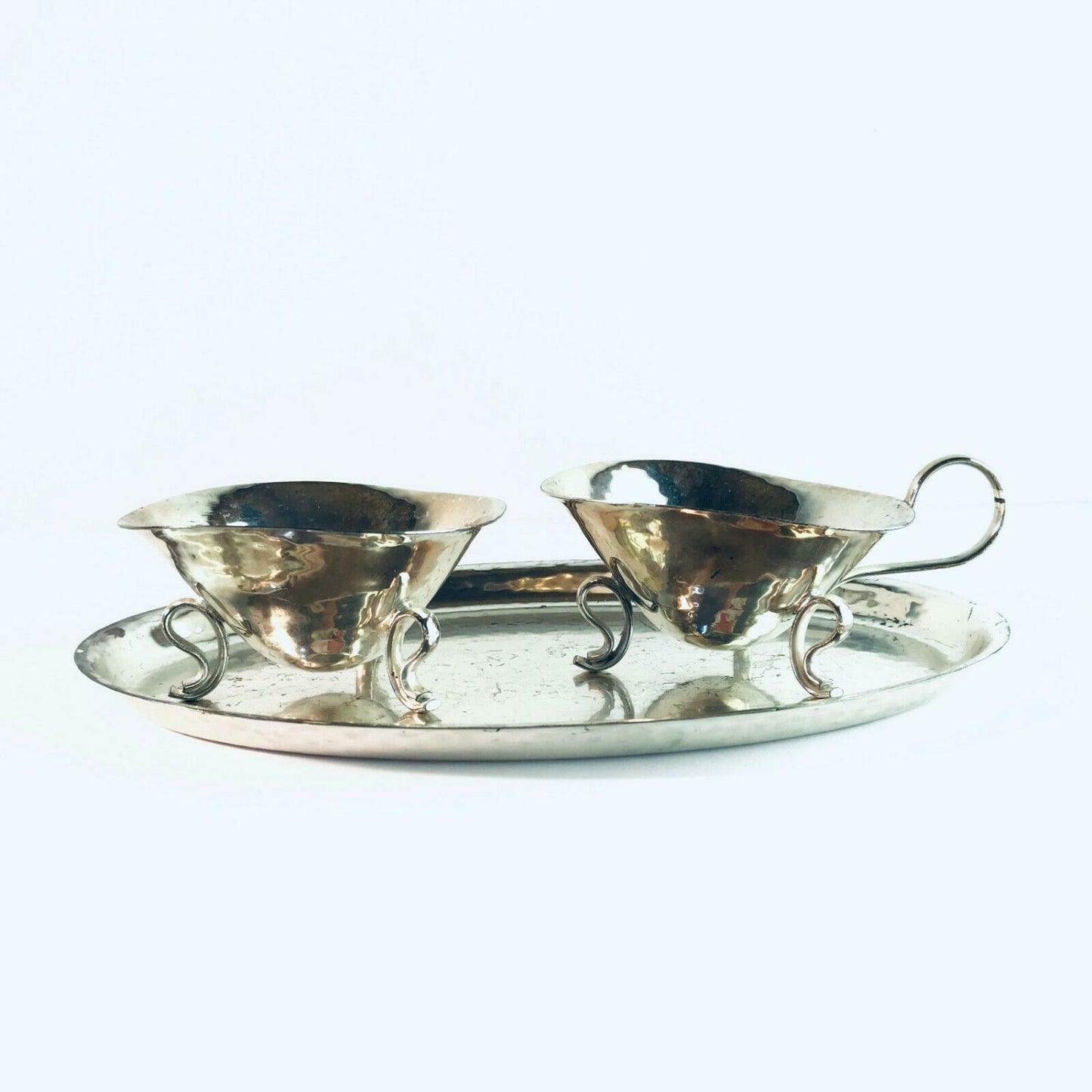 Rahmservice 30er 40er Sahneservice Milchkännchen Zucker versilbert