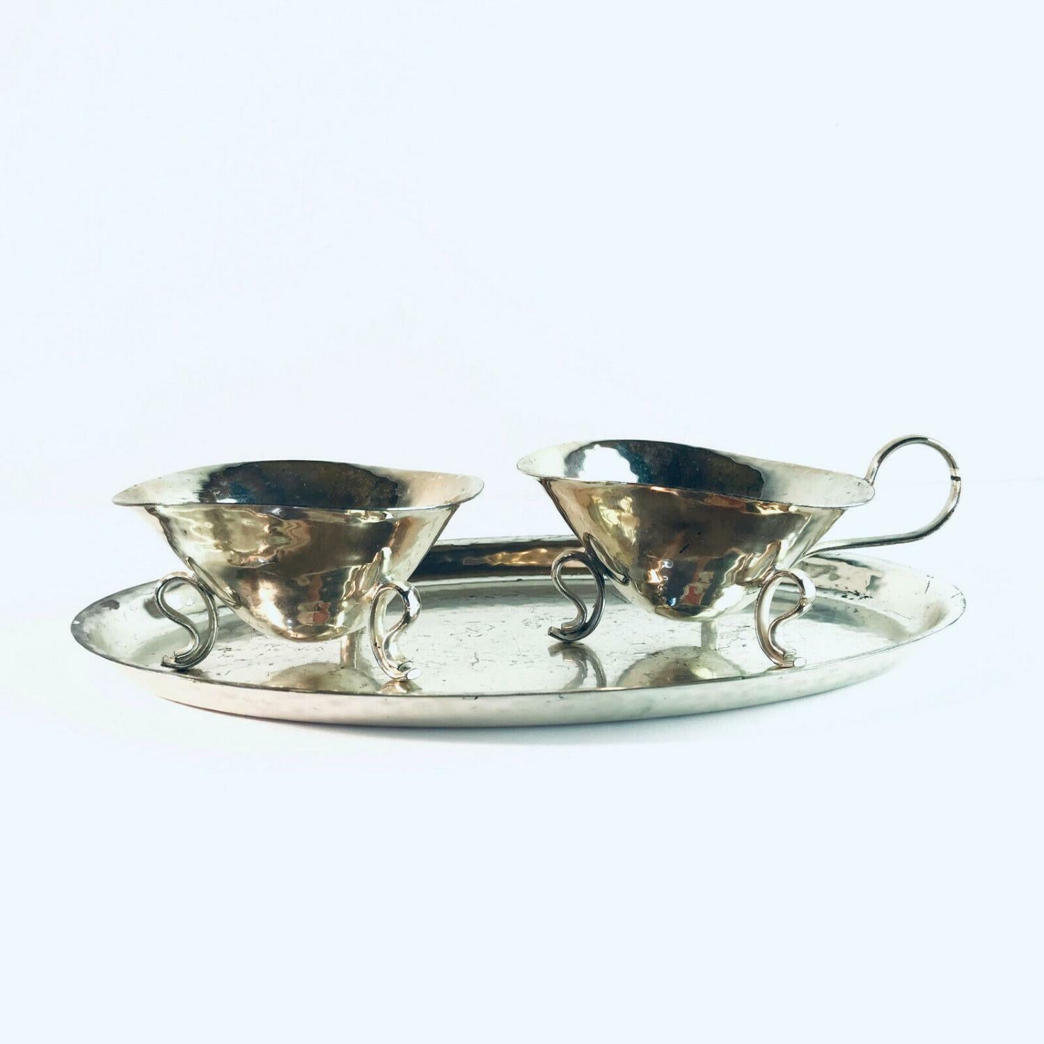 Rahmservice 30er 40er Sahneservice Milchkännchen Zucker versilbert
