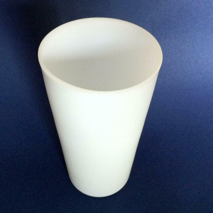Glasbecher 1/4 l mit Ätzmarke der Fassung 12 cm handgefertigt GLAS Becher