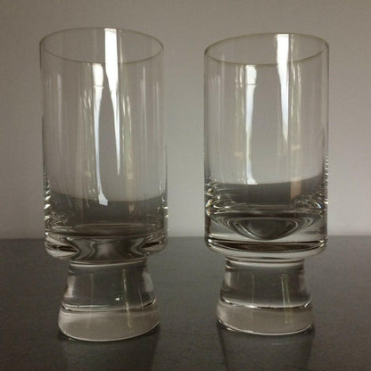 Gläser Set Saftbecher Wassergläser unten Satinato Standfläche 60er 70er