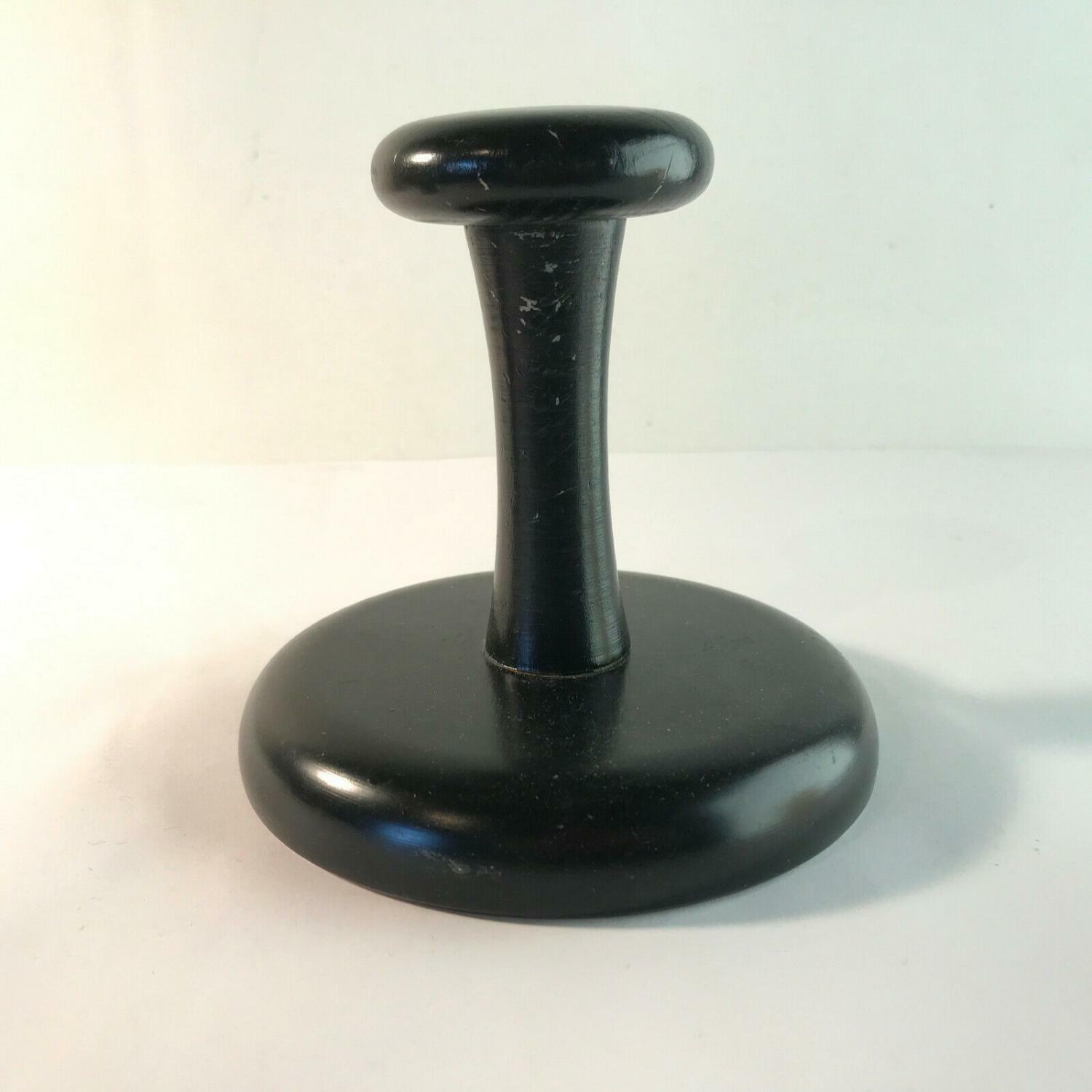 Wandhacken Hacken schwarz 70erHolz Garderobe D 12,5 cm