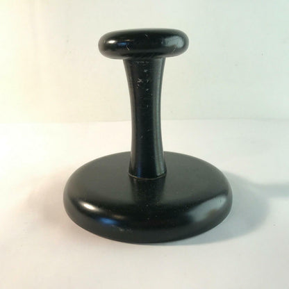 Wandhacken Hacken schwarz 70erHolz Garderobe D 12,5 cm