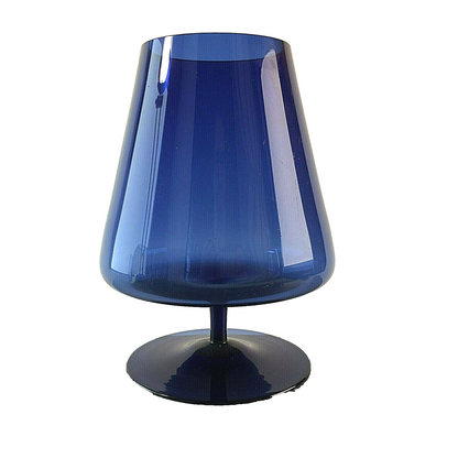 Vintage Vase blau 50er 60er 20,8 cm MID CENTURY Pokal Cognacschwenker 