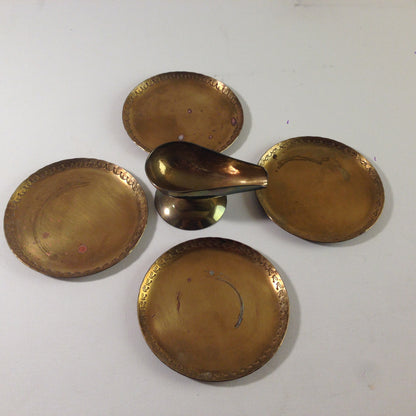 Untersetzer Teller Art Déco 30er 40er Messing Schälchen (punziert)