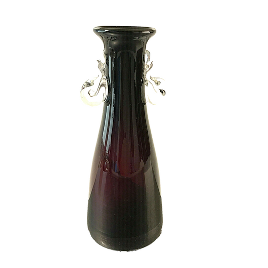 Vase rot 16 cm 50er 60er MID CENTURY Vase Glas Dekoration Vintage