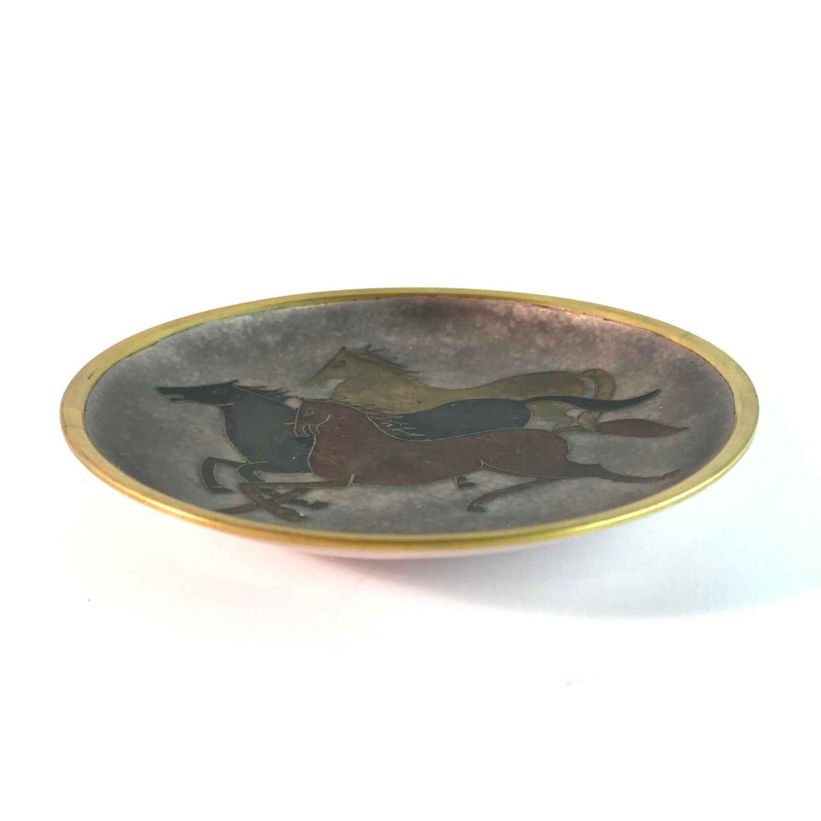 Käthe RUCKENBROD Teller Emaille 50er MID CENTURY Stegemaille Cloisonné